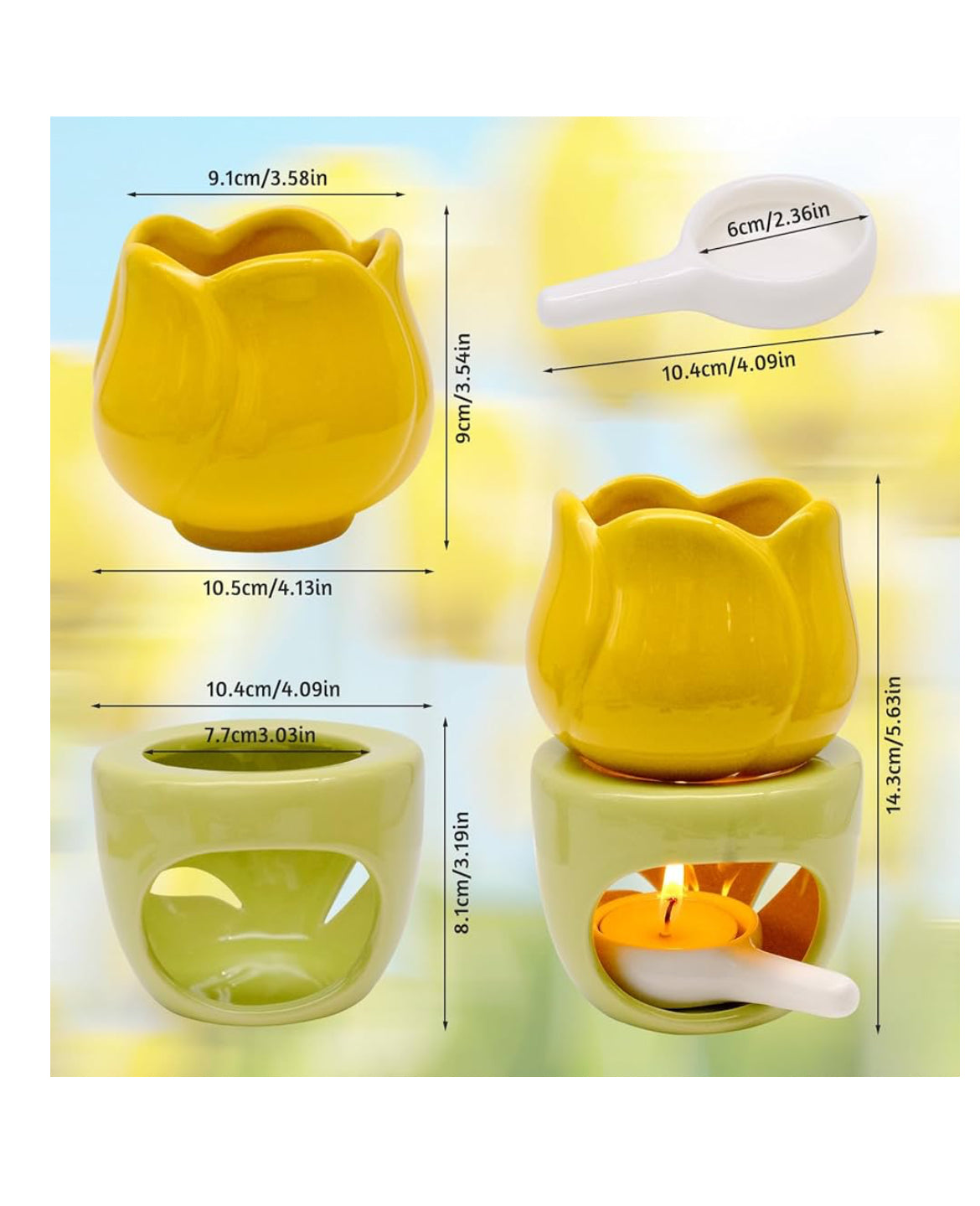 Aroma en Flor - Yellow Tulip Wax & Oil Burner