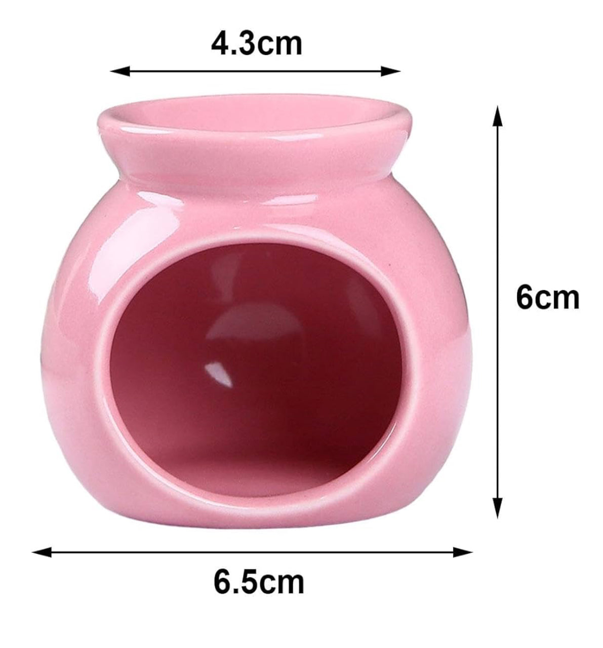 Rosa Serena - Pink Ceramic Wax Melter & Candle Gift Set