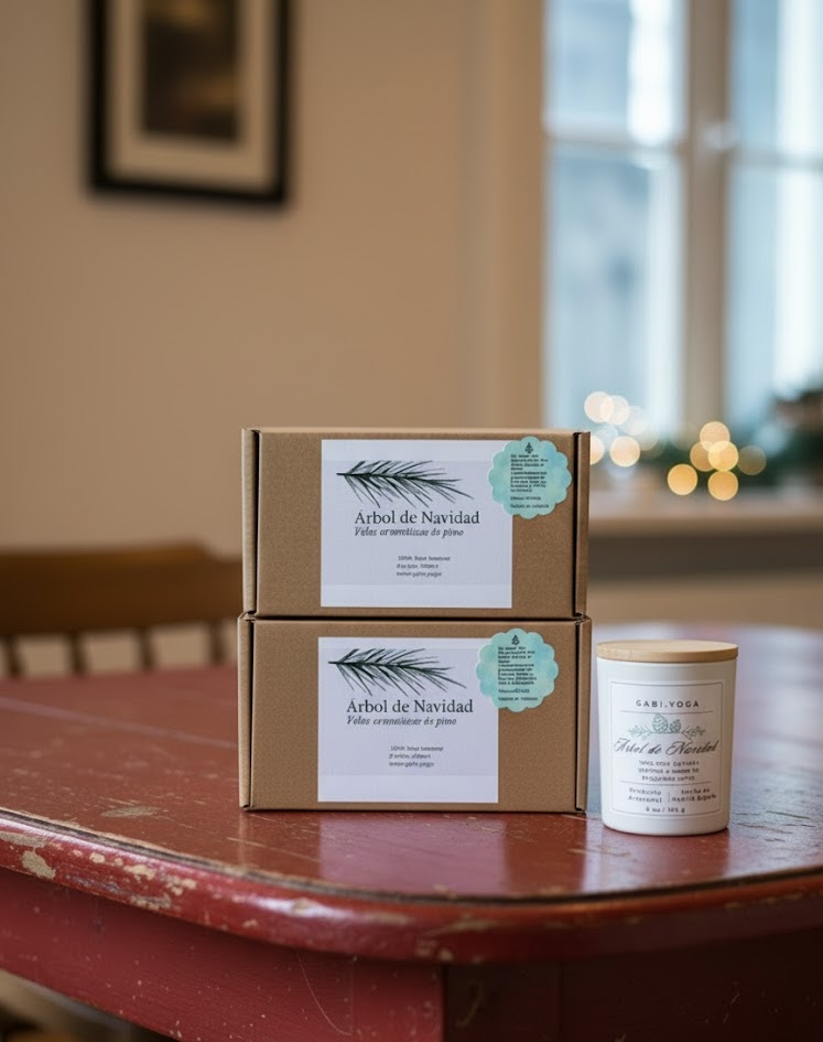 Árbol de Navidad Candle Gift Box - Set of 2 White